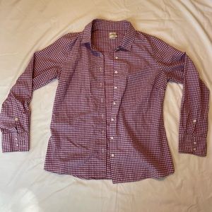 Purple Checkered Button Up Shirt Size 6